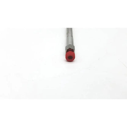 Silver metal pipe with red rubber cap and hexagonal nut for astec chirobiotic r column cat 13023 4.6x150mm hplc column