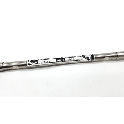 A metallic cylindrical astec chirobiotic r column cat 13023 label on a 4.6x150mm chiral hplc column shaft
