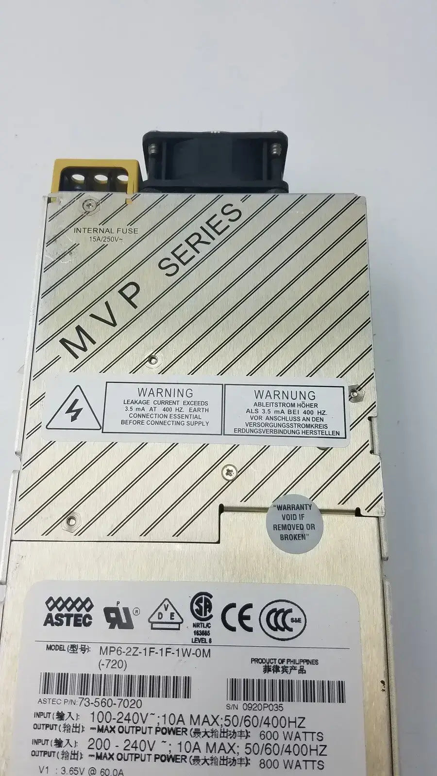 Astec MP6-2Z-1F-1F-1W-0M Modular Power Supply 73-560-7020 800W 453561395411 Modular Power Supply, second-hand product photo 7