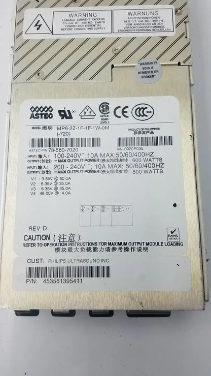 Astec MP6-2Z-1F-1F-1W-0M Modular Power Supply 73-560-7020 800W 453561395411 Modular Power Supply, second-hand product photo 8