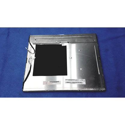 Silver-framed auo m170eg01 17 inch lcd display screen panel with black screen and visible internal wiring on back side