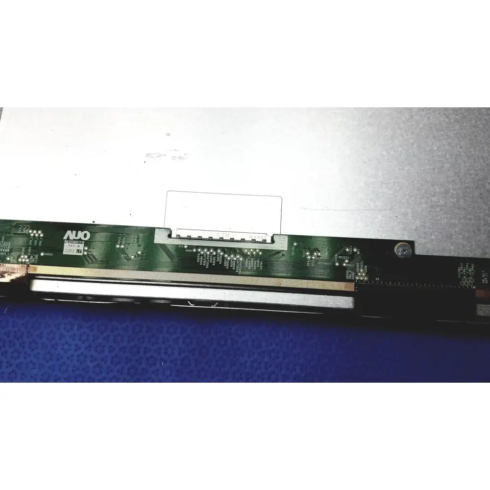 Green circuit board of auo m215htn01 lcd screen panel featuring silver connectors and black components on back side