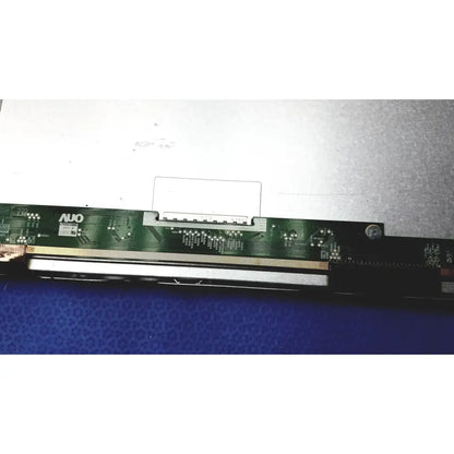 Green circuit board of auo m215htn01 lcd screen panel featuring silver connectors and black components on back side