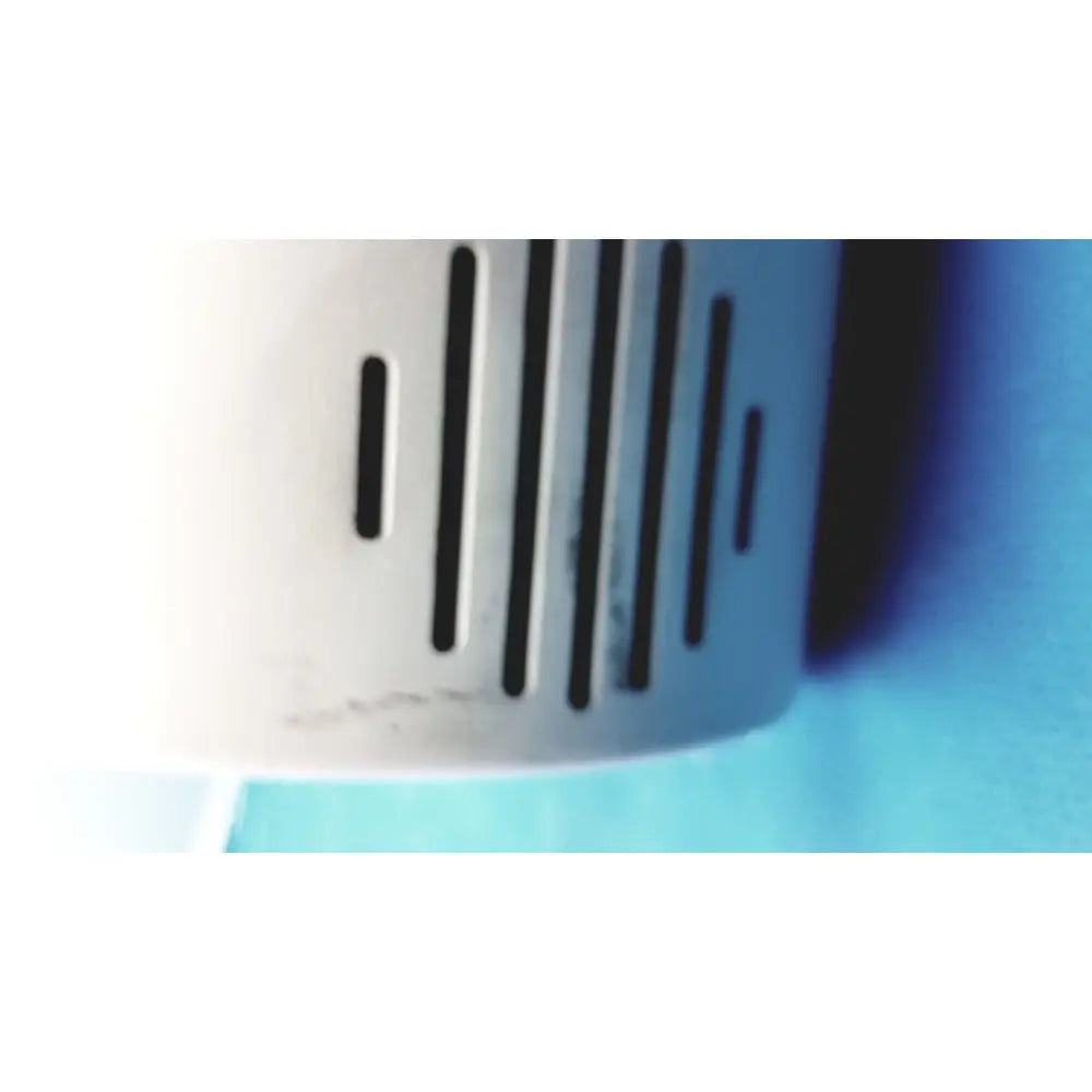 White plastic smoke detector with black vertical slits on automet 2 variable speed grinder-polisher 120v for precision use