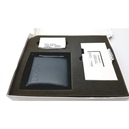 Black leather Avosure Pt Pro+ tablet case with embossed logo designed for prothrombin time testing systems