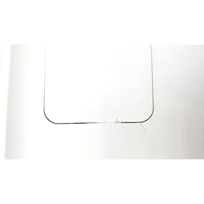White screen protector with rounded corners and small crack for barco ja018 smart terminal bedside multi-touch screen