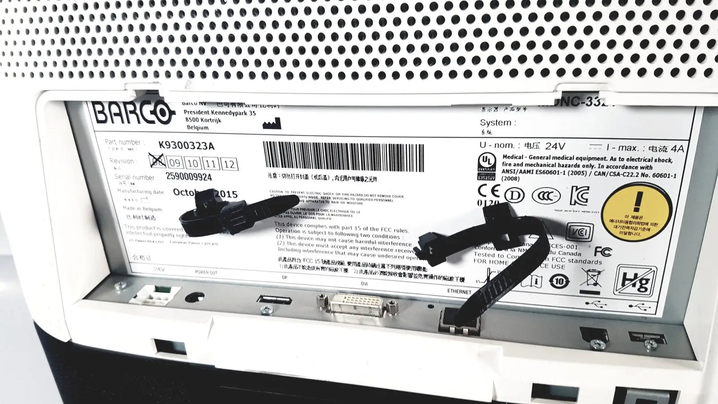Barco Nio MDNC 3321 3MP 21" Color General Radiology Display (K9300323A) Radiology Display, as-is (for parts) product photo 4