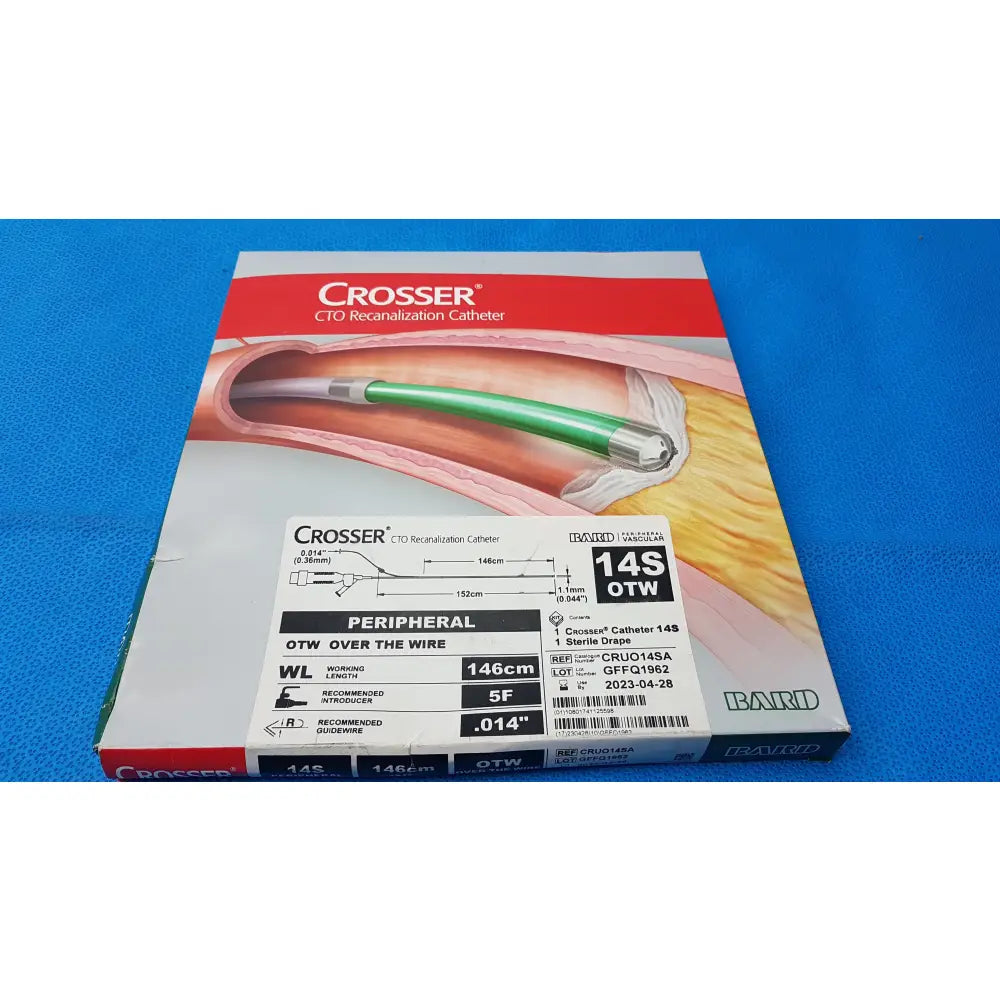 Bard 14S OTW Crosser CTO Recanalization Catheter Ref CRUO14SA - Interventional Catheter