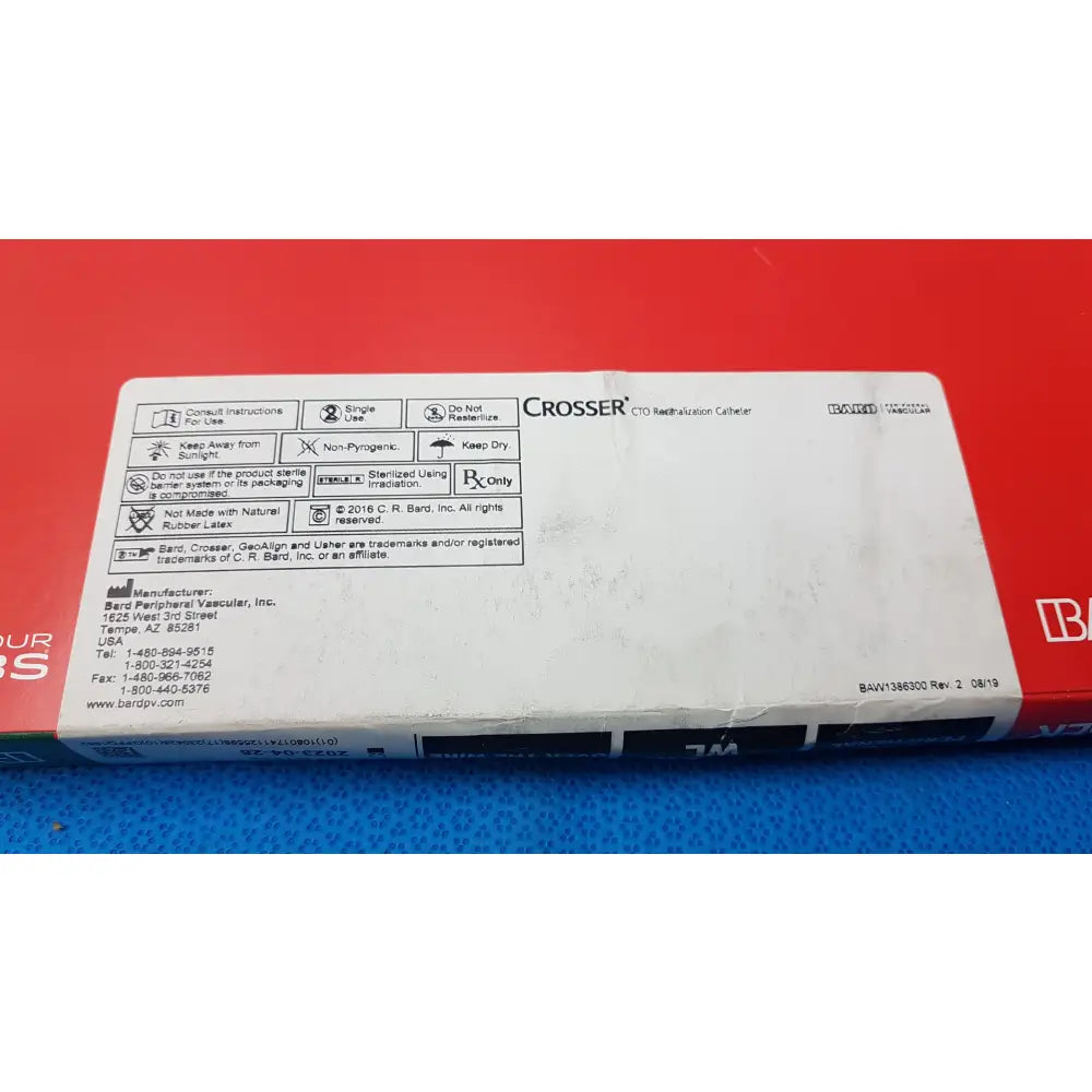 Bard 14S OTW Crosser CTO Recanalization Catheter Ref CRUO14SA - Interventional Catheter