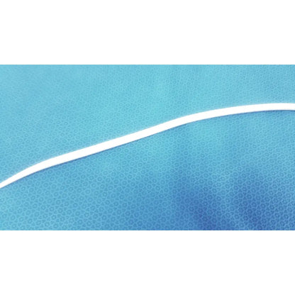 A sleek white bard 21fr maloney tapered tungsten-filled esophageal bougie resting on a textured blue surface