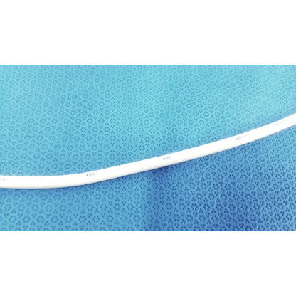 White plastic bard 21fr maloney tapered esophageal bougie with printed markings along its length