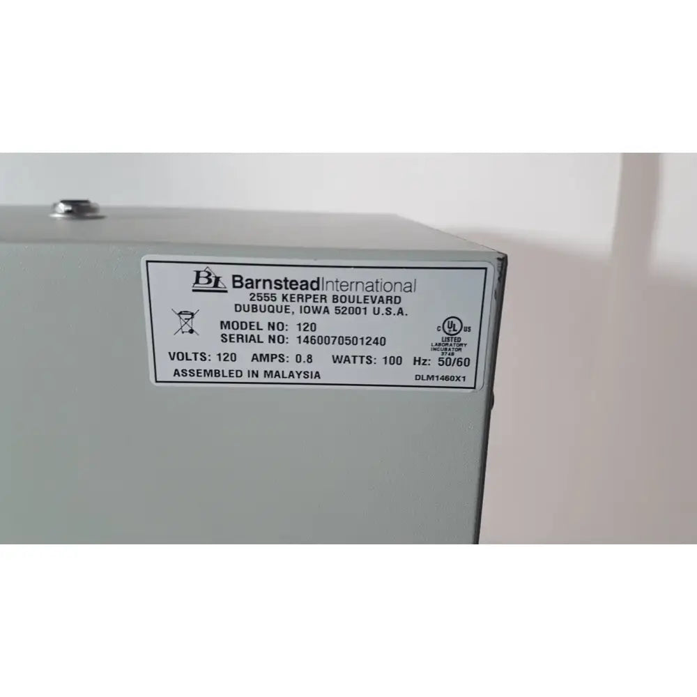 Barnstead/Lab-Line Model 120 Compact Benchtop Incubator Laboratory Incubator, second-hand product photo 6