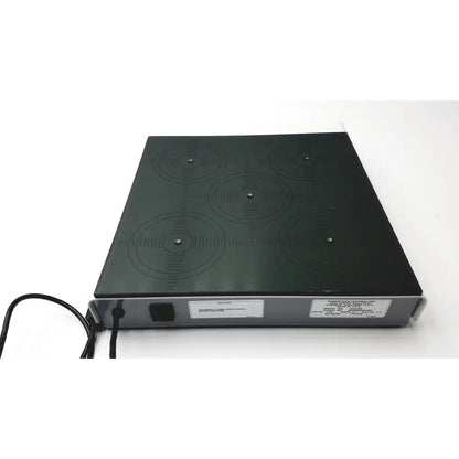 Black rectangular induction cooktop with circular heating zones and silver edges for barnstead thermolyne s45725 stirrer