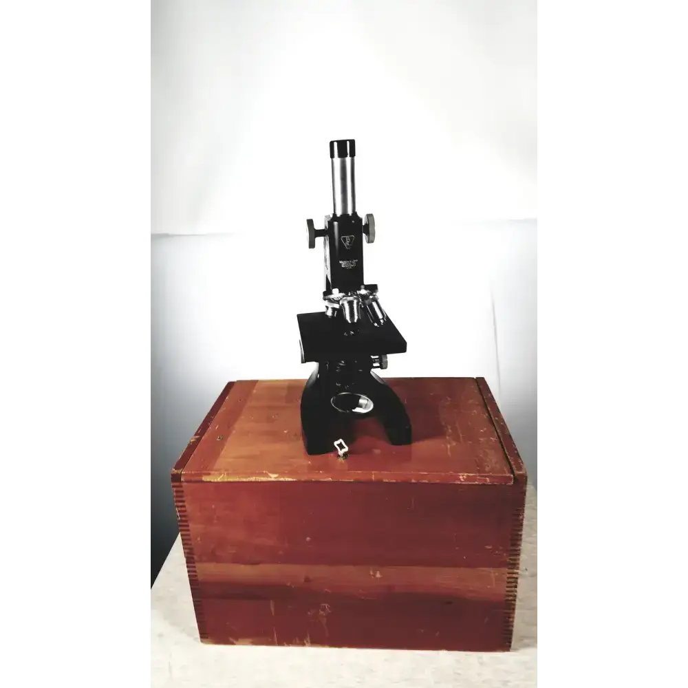 Bausch & Lomb Optical Co. Microscope in Wood Eimer Microscope, as-is (for parts) product photo 1