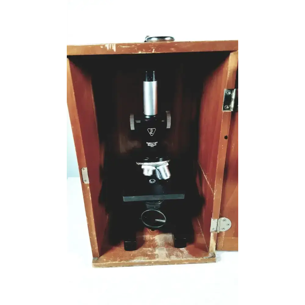Bausch & Lomb Optical Co. Microscope in Wood Eimer Microscope, as-is (for parts) product photo 14