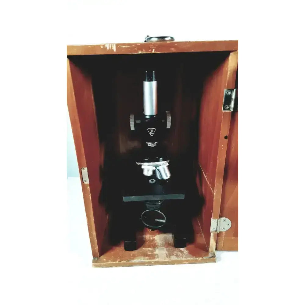 Bausch & Lomb Optical Co. Microscope in Wood Eimer Microscope, as-is (for parts) product photo 14