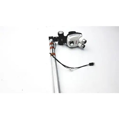 Silver and black Bausch and lomb stereozoom 4 microscope with dual eyepieces and zoom range 0.7X to 3.0X for reuse medical applications