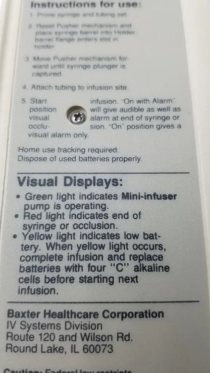 Baxter Mini-Infuser 150XL Infusiion Pump Infusion Pump, second-hand product photo 10