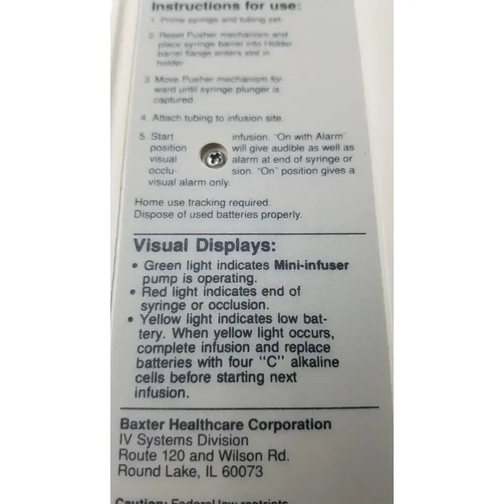 Baxter Mini-Infuser 150XL Infusiion Pump Infusion Pump, second-hand product photo 10