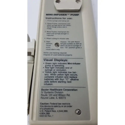 Baxter Mini-Infuser 150XL Infusiion Pump Infusion Pump, second-hand product photo 9