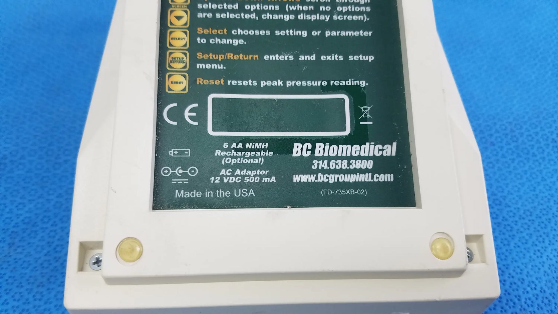BC Biomedical NIBP-1010 Blood Pressure Simulator Blood Pressure Simulator, as-is (for parts) product photo 10