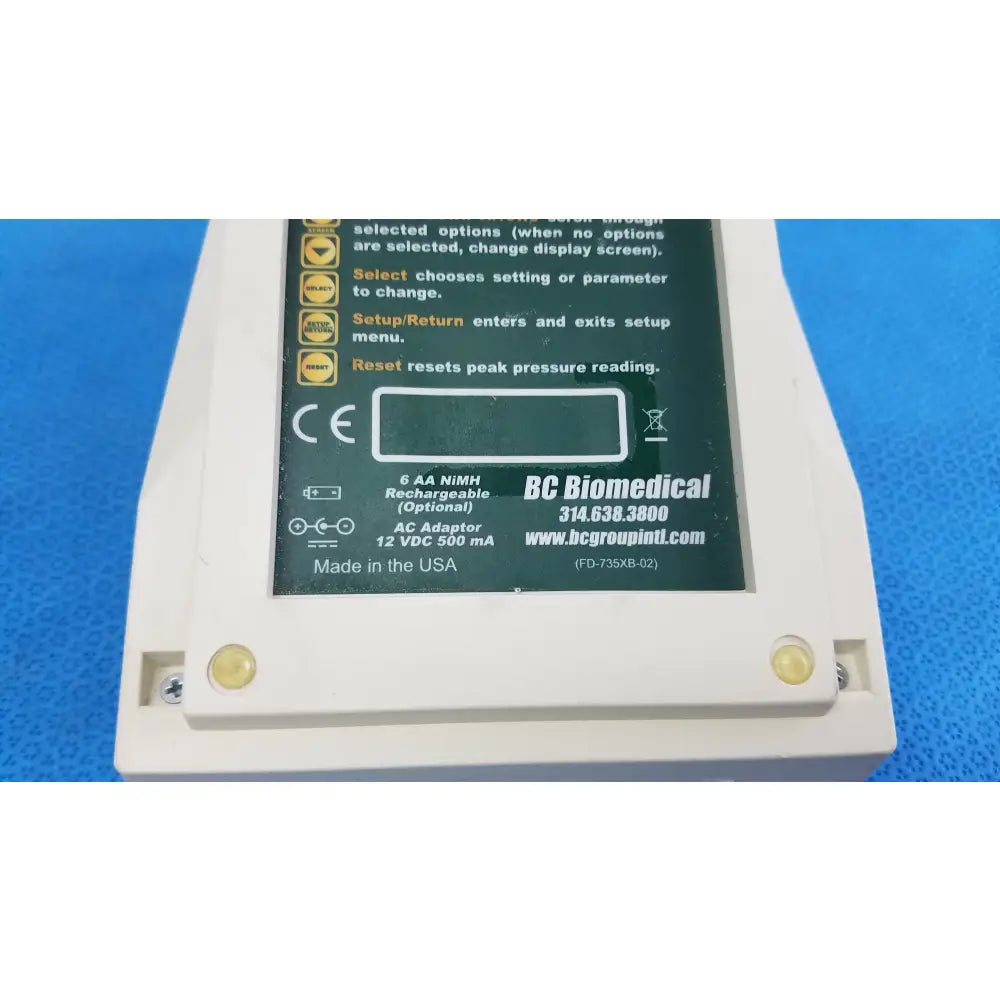BC Biomedical NIBP-1010 Blood Pressure Simulator Blood Pressure Simulator, as-is (for parts) product photo 10