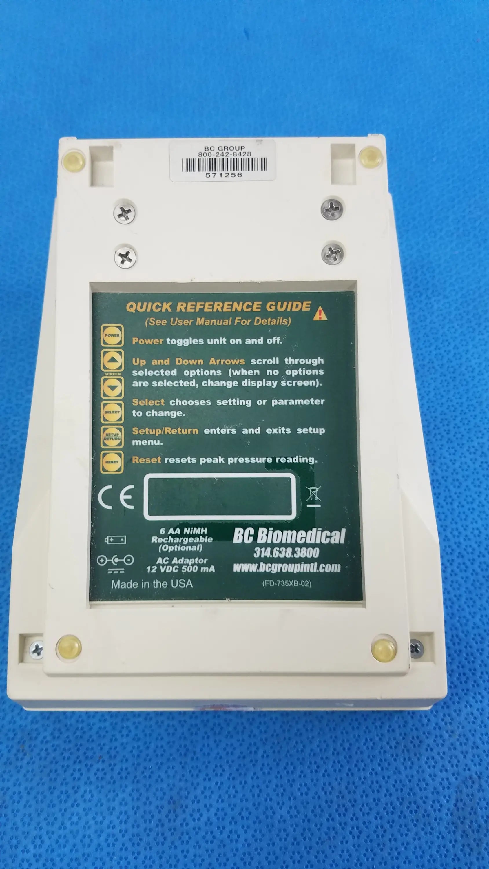 BC Biomedical NIBP-1010 Blood Pressure Simulator Blood Pressure Simulator, as-is (for parts) product photo 5