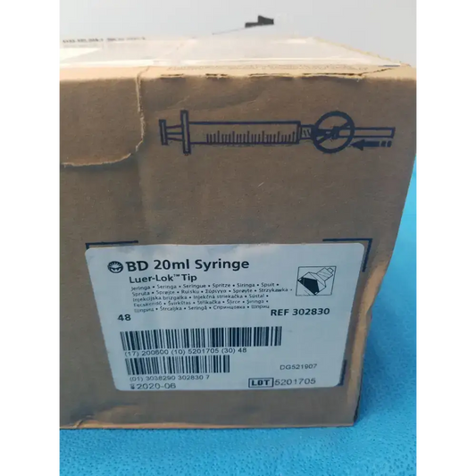 BD 20ml 48 Syrings - REF 302830 Box Syringe, new product photo 3