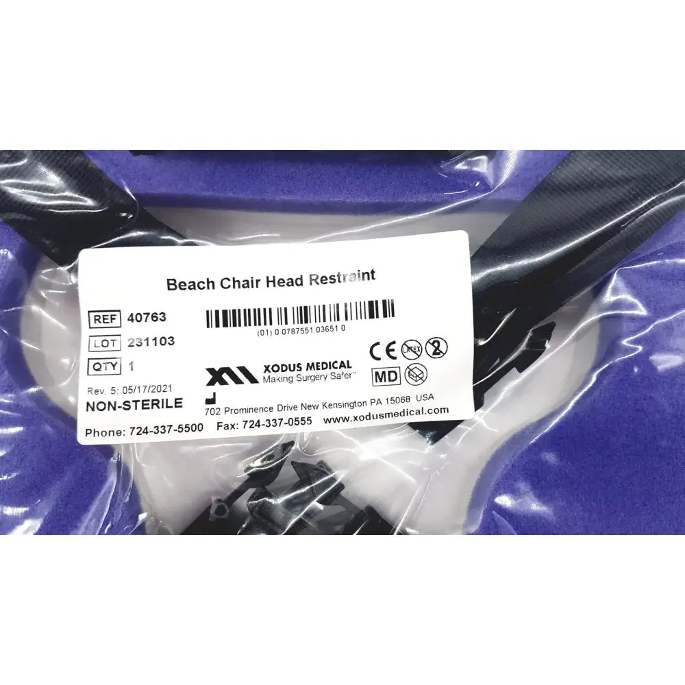 XODUS Medical Beach Chair Head Restraint 40763 Xodus One Size Fits Most Clip Strap Patient Positioning Head Restraint, new product photo 2