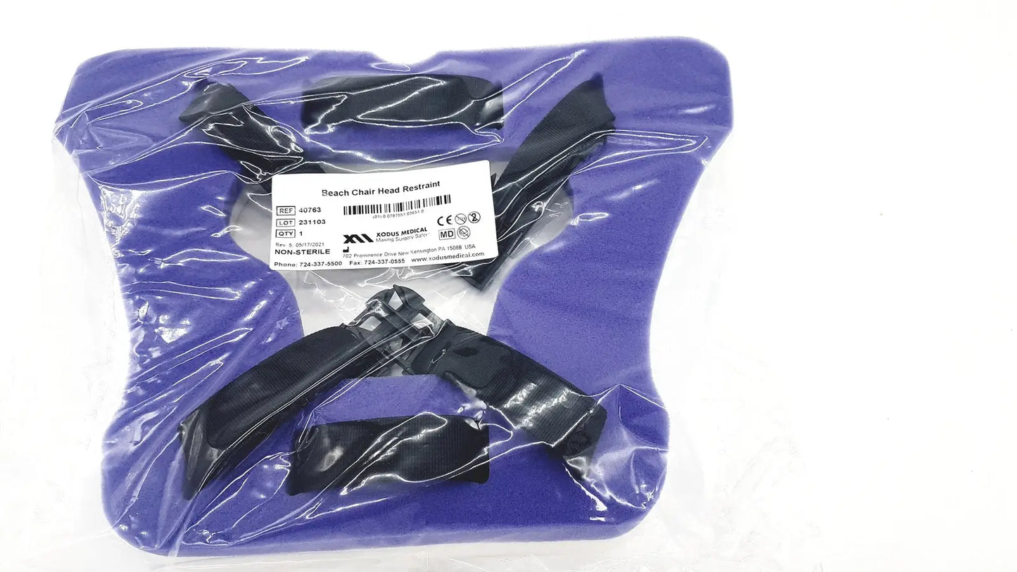 XODUS Medical Beach Chair Head Restraint 40763 Xodus One Size Fits Most Clip Strap Patient Positioning Head Restraint, second-hand product photo 1