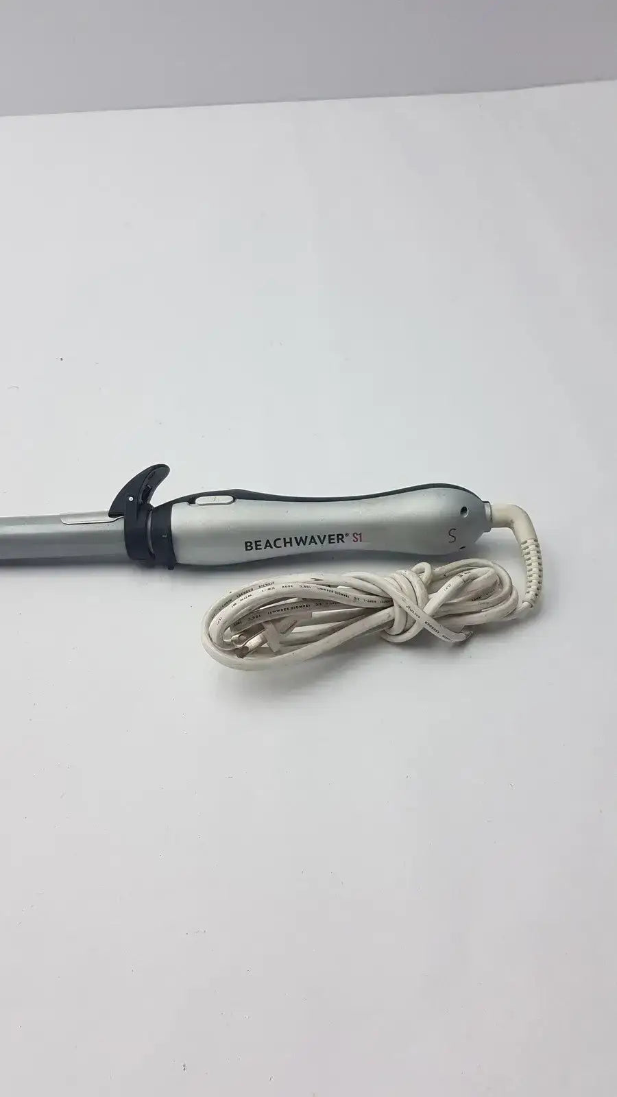Beachwaver S1 Ceramic Rotating Curling Iron 1” Barrel Silver Curling Iron, second-hand product photo 6