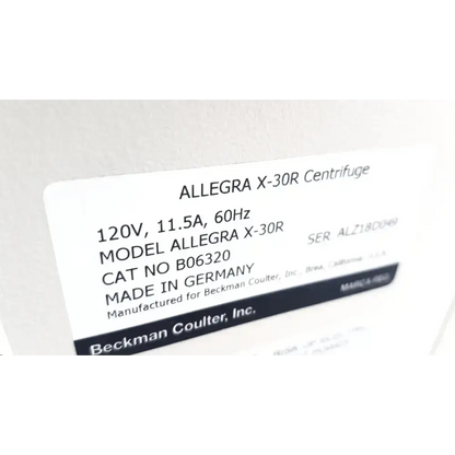 Beckman Coulter Allegra X-22R Refrigerated Benchtop Centrifuge Refrigerated Benchtop Centrifuge, as-is (for parts) product photo 6