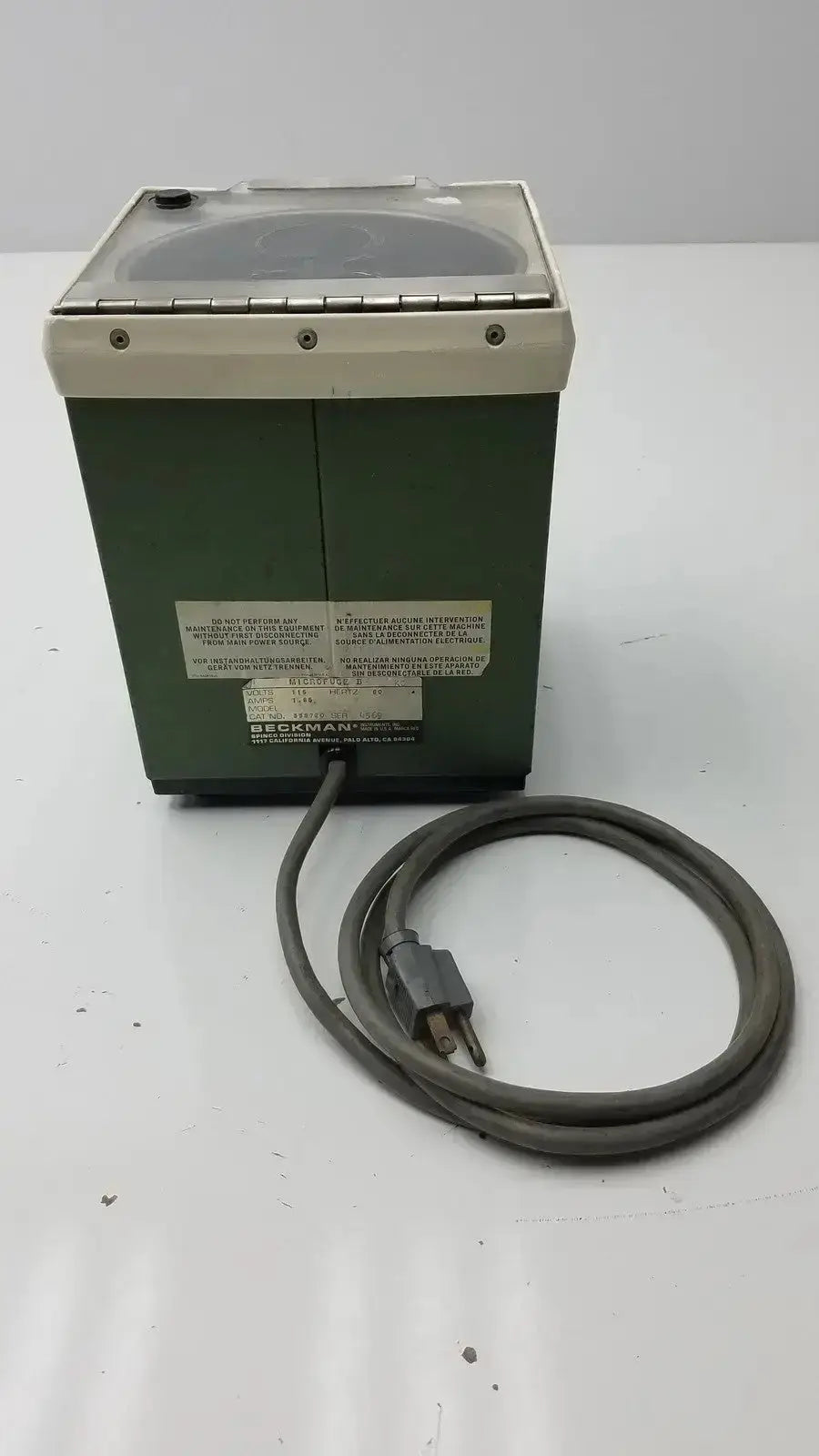 Beckman Coulter Beckman Microfuge B Cat No. 338720 Microcentrifuge, second-hand product photo 6