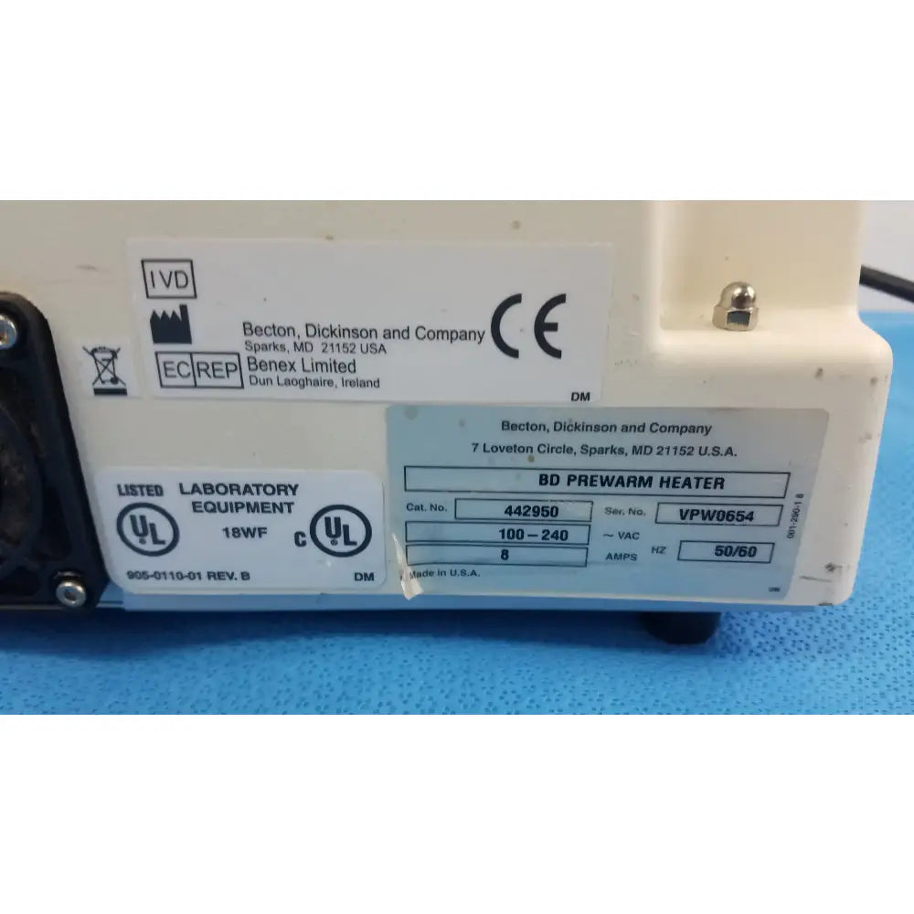 Becton Dickinson & Company BD Prewarm Heater Ref 442950 Prewarm Heater, second-hand product photo 8