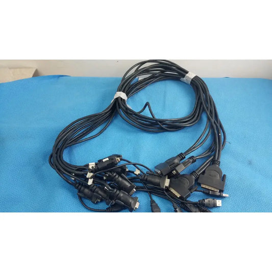 Reuse Medical Belkin F1D9401-06 OmniView Dual-Port PS/2 VGA USB KVM Cable Power Cables & Connectors, second-hand product photo 1