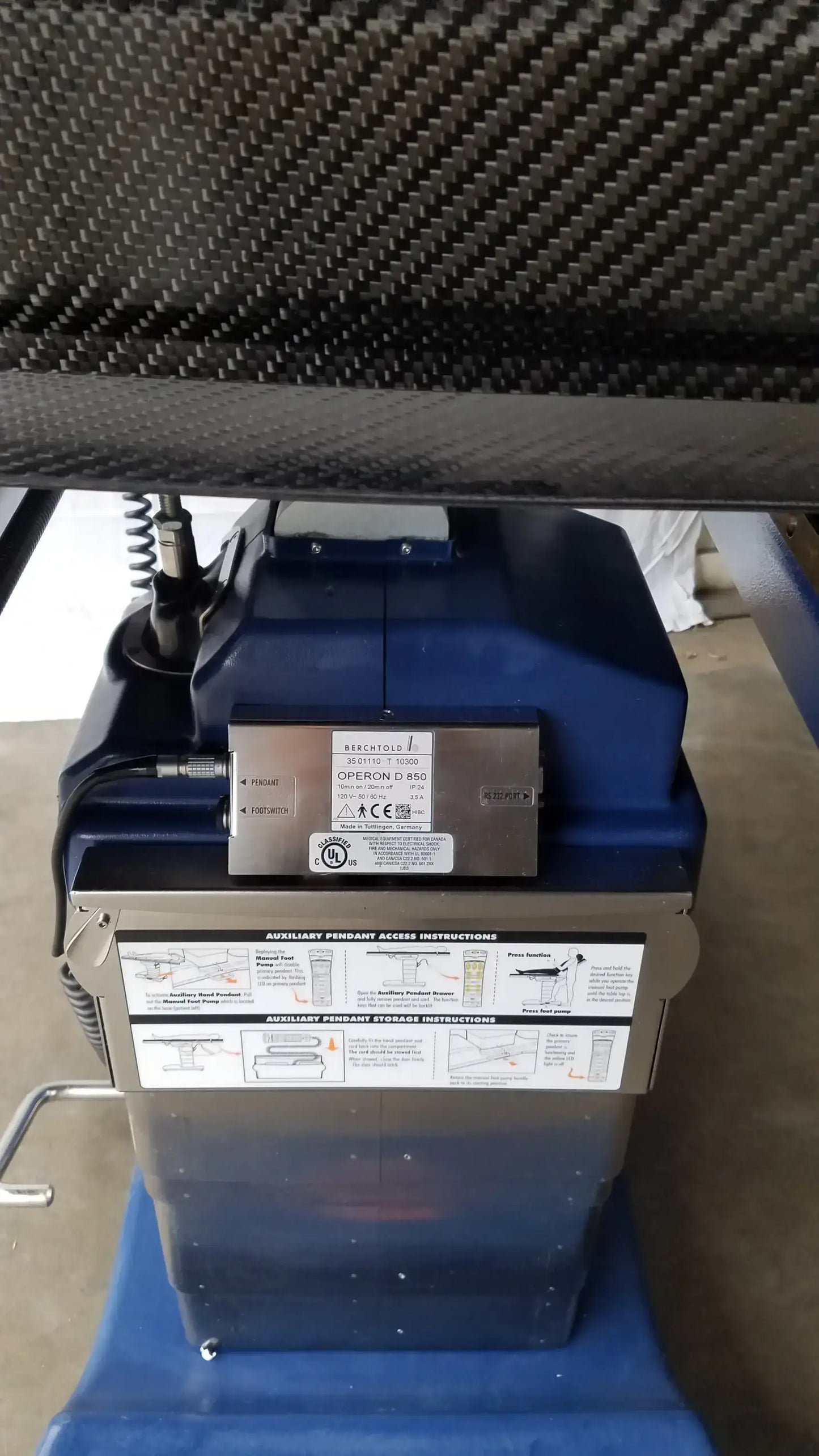 Reuse Medical Equipment Berchtold Operon D850 Surgical Table Base OEM Medical Equipment General Surgery Surgical Tables, second-hand product photo 15