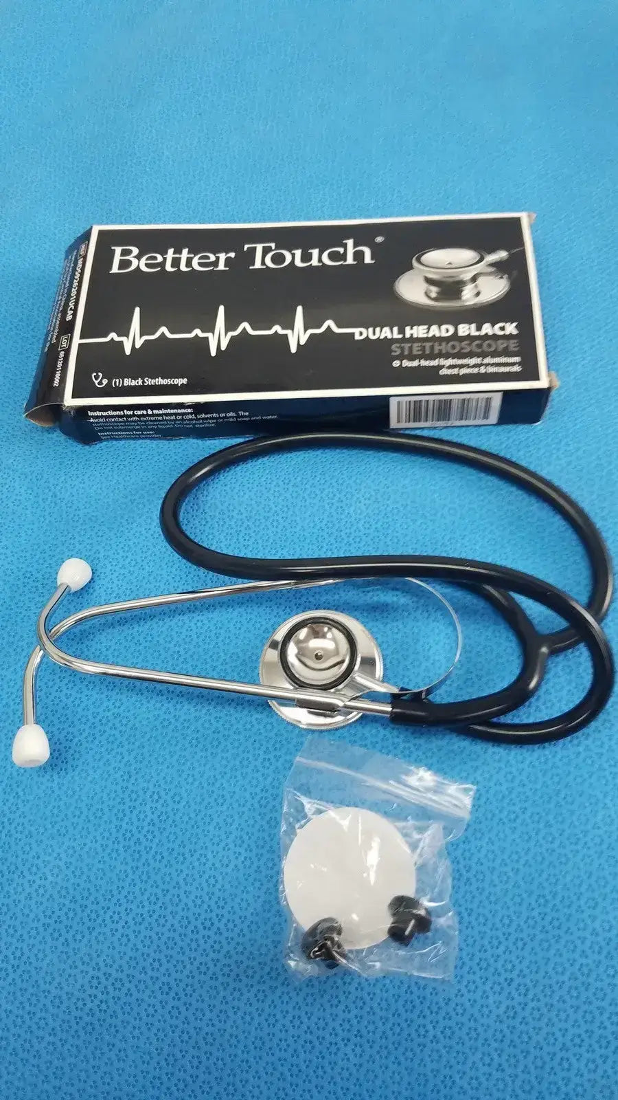 Better Touch Dual Head Black Stethoscope Lightweight - MD5926201UCAB Stethoscope, second-hand product photo 1