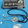 Better Touch Dual Head Black Stethoscope Lightweight - MD5926201UCAB