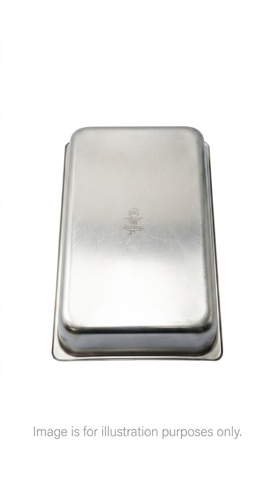 10" Stainless Steel Foodservice Pan – 2.5" Deep Steam Table Insert, Used