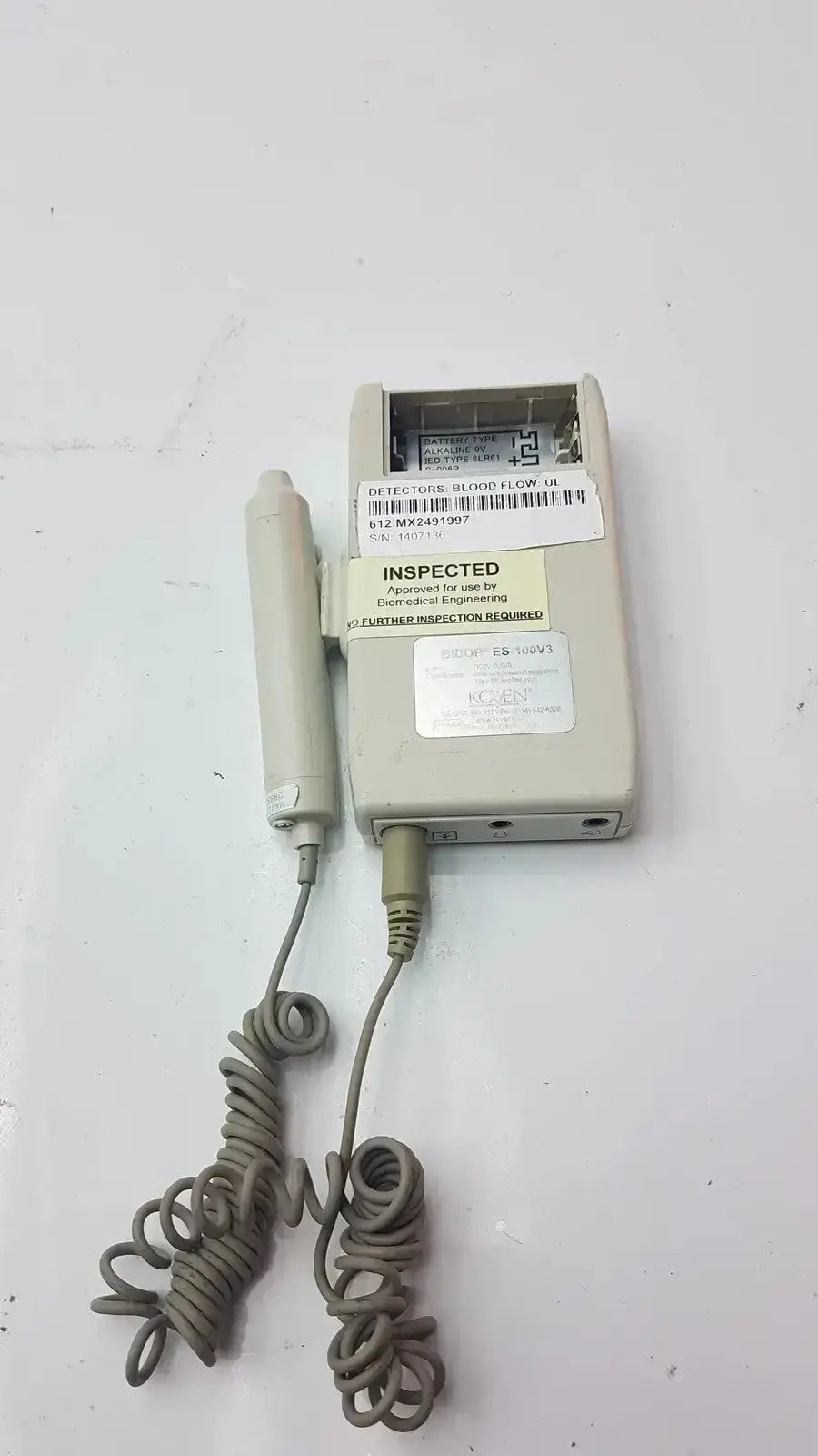 Bidop Hadeco ES-100V3 BI-Directional Vascular Handheld Unit Vascular Doppler, second-hand product photo 4