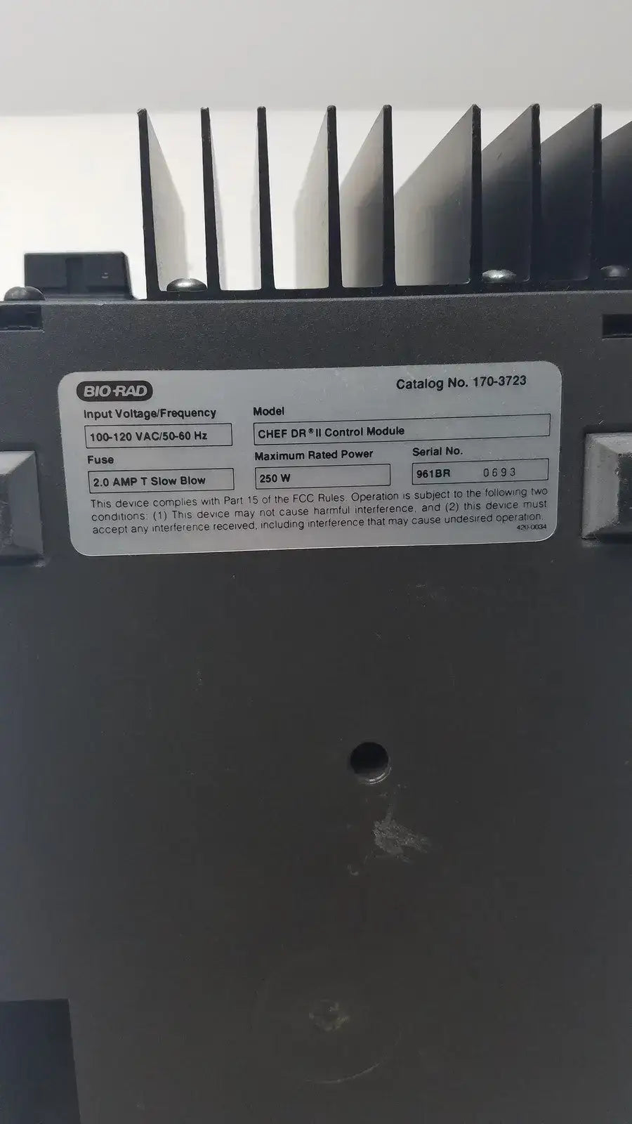 Bio-Rad Chef-DR II Control Module, 250W, Serial No 961BR Electrophoresis Control Module, as-is (for parts) product photo 6
