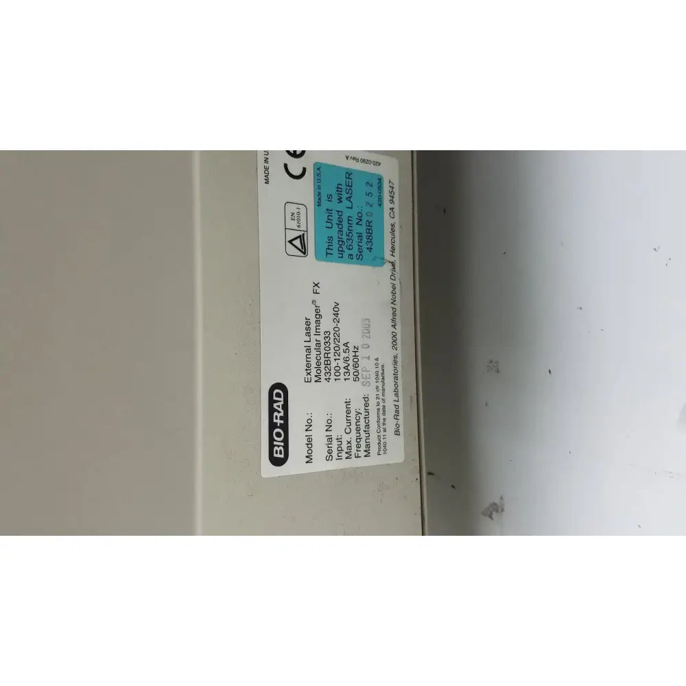 Bio-Rad External Laser Molecular Imager FX Molecular Imager, second-hand product photo 9