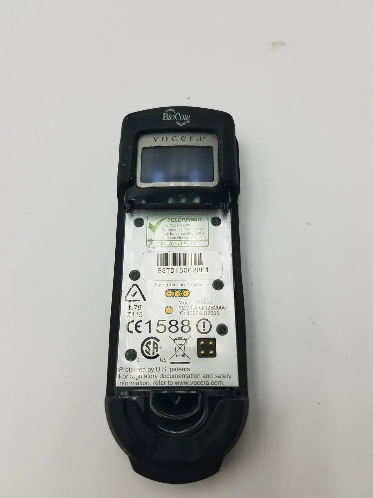 Vocera BioCote Vocera Model B2000 Badge Medical Communication Device, second-hand product photo 7
