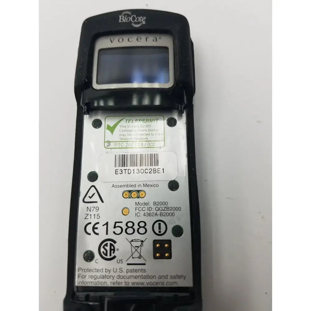 Vocera BioCote Vocera Model B2000 Badge Medical Communication Device, second-hand product photo 1