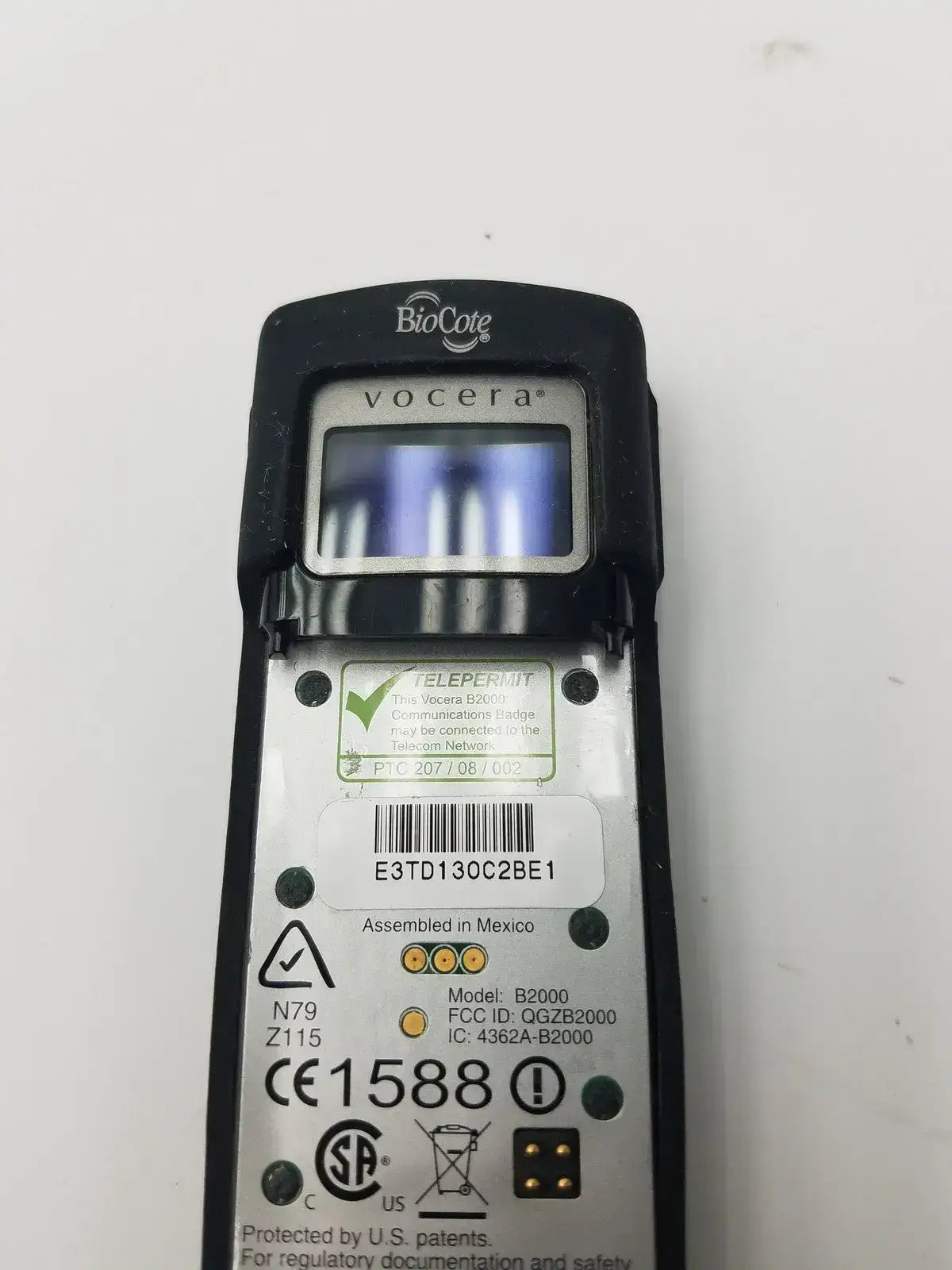 Vocera BioCote Vocera Model B2000 Badge Medical Communication Device, second-hand product photo 8