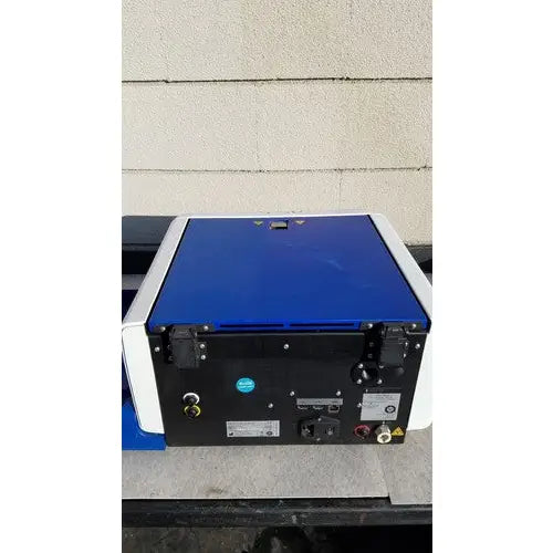 Biomerieux previ color gram automatic slide stainer in blue and white with black panels and metallic frame showing multiple ports