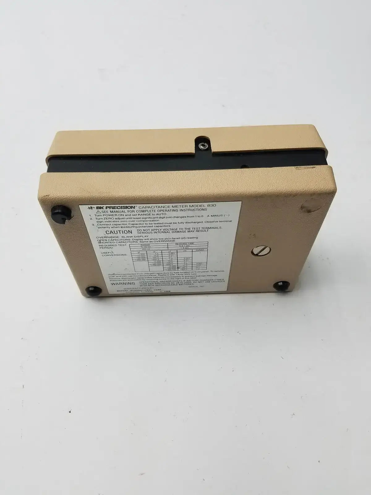 BK Precision Autoranging Capacitance Meter 830 Capacitance Meter, second-hand product photo 11