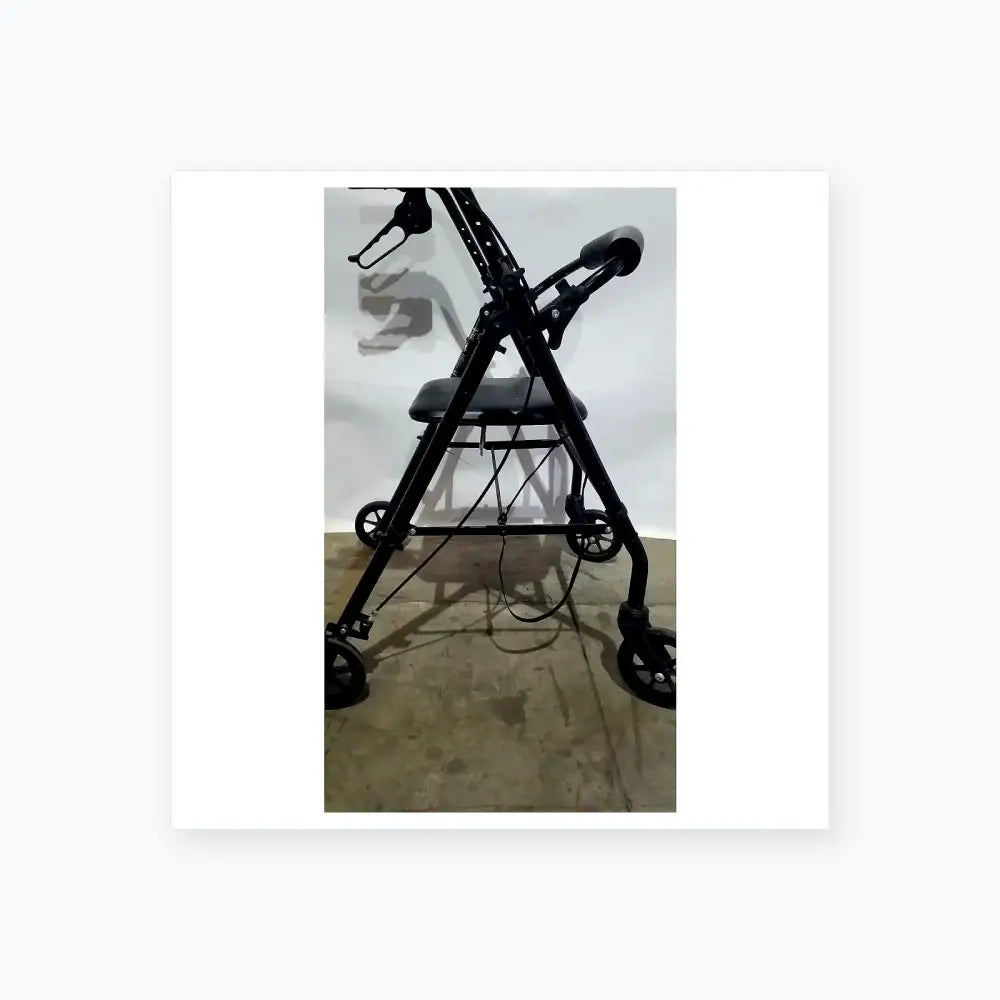 Reuse Medical Equipment Black Equate Rolling Walker for Seniors with Seat and Wheels Hand-Operated Loop Locks, second-hand product photo 4
