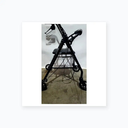 Reuse Medical Equipment Black Equate Rolling Walker for Seniors with Seat and Wheels Hand-Operated Loop Locks, second-hand product photo 4