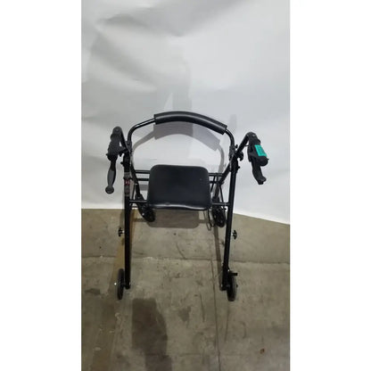 Reuse Medical Equipment Black Equate Rolling Walker for Seniors with Seat and Wheels Hand-Operated Loop Locks, second-hand product photo 6